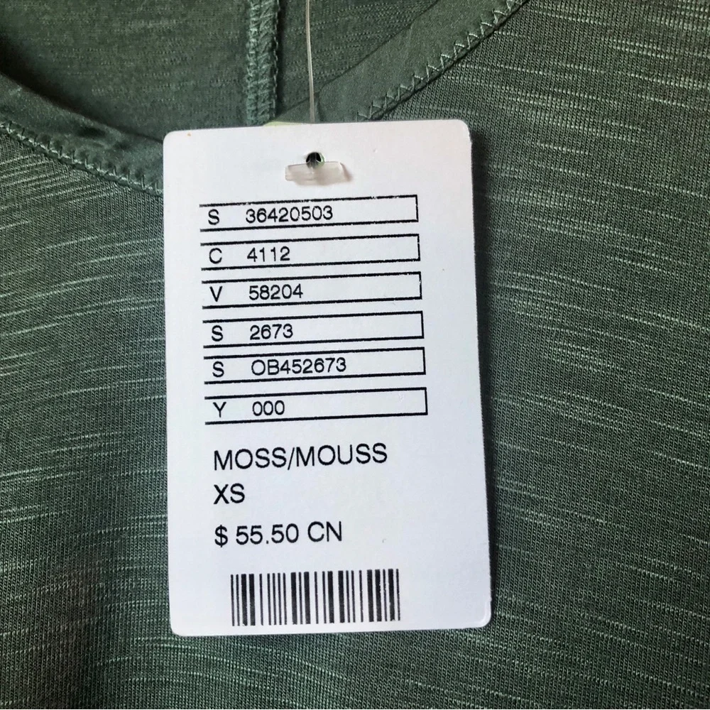 NWT Anthropologie Pure Good Moss Green Satin Trim Silk Feel Top XS Will fit S - Picture 10 of 12
